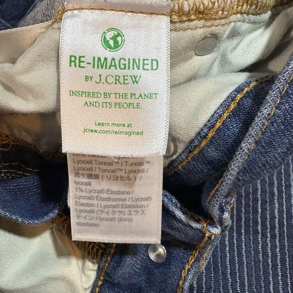 J.Crew Demi Boot Jeans Womens 27 Lantern Wash Crop Raw Hem Boho Casual Modern - Picture 6 of 12